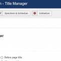 Joomla 3.x Empfehlung: Title Manager